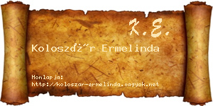 Koloszár Ermelinda névjegykártya